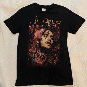 Lil Peep Rapper Hip Hop Artist Short Sleeve T-Shirt Black Sz Small Women’s Tee
